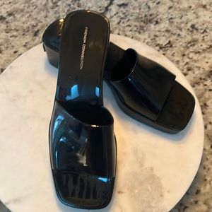 French connection rubber slides with heels